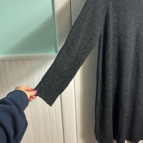 Madewell Curved-Hem Sweater Dress Gray Wool Blend Size XL Minimalist - Picture 5 of 14